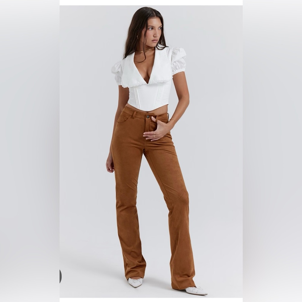 Faux Suede 5 Pocket Jeans Size S